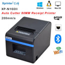Xprinter 200mm/s Thermal Receipt Printer with Auto Cutter 80mm POS Printer Kitchen Printer with+Ethernet /Bluetooth+USB/WIFI+USB