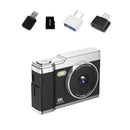 6K HD Digital Camera 2.4in IPS Display 8X Zoom 64MP Video Camera With Fill Light 4K Selfie Camera For Kids Students Teens 2025