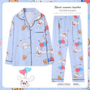 2pcs Kid's Kuromi Pattern Pajamas, Long Sleeve Top & Pants Set, Cartoon Cinnamoroll Print Loungewear, Comfy Casual Girl's Set