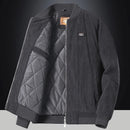 Men's Fashion Casual Warm Corduroy Outwear Men's Thick Cotton Jacket Coat Large Size New Autumn Winter Stand Collar Slim Jacket