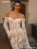 Newest Wedding Dress Mermaid Deep Sweetheart Neckline  illusion Back Customized Vestidos De Novias