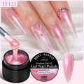 MEET ACROSS 8ml Aurora Extension Nail Gel Polish Glitter Sparkling Nail Art Semi Permanent Building Gel For Nails Manicure