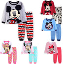 Spring Autumn Children's Clothing Sets Minnie girl boy Sleepwear Kids Pajamas Set Baby Girls Cotton Mickey Cartoon Pyjamas