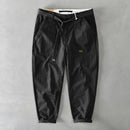 2025 New Spring Autumn Men Pure Cotton Men Cargo Pants Korean Style Male Casual Loose Belt Mid Waist Man Trouser Plus Size 4XL