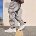 Autumn Winter Thick Sweatpants Men Side Button Sportswear Solid Brand Male Sweat Pants Oversize Clothing 2023 Hip Hop Black Grey