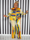 Perl Plus Size Two Piece Outfits Tie Dye Women Fall Clothing Fashion Top and Pants Leggings Matching Set Autumn Tracksuit Xl-5xl
