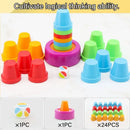 Color Stacking Matching Game - A Family Board Game for Gatherings | Suitable for Kids, Teens, and Adults Ages 6+ | 2-Player Fun, Perfect Party Gift