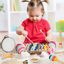 Toddlers Montessori Musical Instruments Set Wooden Percussion Instruments Toys Kids Preschool Educational Birthday Gifts