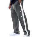 2024Spring and Autumn New Men's Trousers Texture Jacquard Single-Breasted Side Stripe Loose plus Size Casual Pants Sweatpants