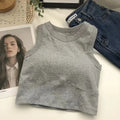 Fashion Uniform Color Tanks Camisole Clothing Sexy Waistcoat for Women Sports No Steel Ring Chest Pad Yoga Vest Nylon Underwaist