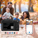 56MP Digital Camera Front Rear Dual Lens Selfie 4K Photography Camcorder Auto Focus 16X Youtube Livestream WIFI Webcam DIY Frame