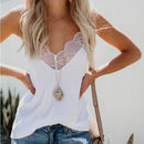 Women Tops  Elegant Tank Top Tube Top Silk Satin Camisole Plain Strappy Vest Tops Sleeveless Blouse French Tuning Delicate Lace