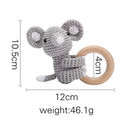 1PC Wooden Baby Rattles Toy Rotating Animal Shaped Matching Blocks Toy Baby Exercise Coordination Puzzle Montessori Toy Kid Gift