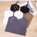 Summer Vest Tops Sleeveless Cotton Bustier Soft Elastic Washable Wear-resistant Bra Vest Women Crop Top Seamless Bralette Tees