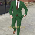Men's Khaki Suit 2-piece Set - Swallowtail Suit Handsome Wedding Suit Men's British Style Custom Men's Suit Jacket Trousers