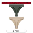 CINOON 2Pcs/Lot Women Sexy 5 Color Panties Low-waist Comfort Underwear G String Thong Breathable Lingerie Temptation Intimates