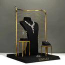 New jewelry display stand Jewelry props black metal window set necklace ring jewelry storage display rack