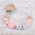 Baby Personalized Name Pacifier Chain Silicone Daisy Dummy Holder Chain For Handmade Wooden Baby Nipple Clips Nursing Chew Toys