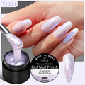 MEET ACROSS 8ml Aurora Extension Nail Gel Polish Glitter Sparkling Nail Art Semi Permanent Building Gel For Nails Manicure