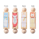1PC Wooden Baby Rattles Toy Rotating Animal Shaped Matching Blocks Toy Baby Exercise Coordination Puzzle Montessori Toy Kid Gift