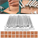 KRABALL 48/72pcs Leather Craft Sewing Working Tools Kit with Upholstery Thread Awl Needles Thimble for Repair Stitching DIY
