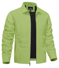 TACVASEN Lightweight Work Jackets Mens Classic Tunic Style Zipper Pockets Bomber Jackets Full Zip Spring Fall Jacket Outwear