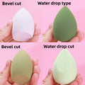 4Pcs Makeup Sponge Powder Puff Dry and Wet Combined Beauty Foundation Tools Cosmetic Ball Powder Puff Bevel Cut Make Up Sponge