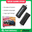 جهاز ألعاب Ampown GD20 بدقة 4K و60 إطارًا في الثانية، مخرج HDMI بزمن انتقال منخفض، GD10 Ultra، GD20 TV Game Stick، جهاز ألعاب كلاسيكي محمول، 70 ألف لعبة مدمجة