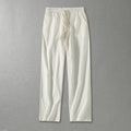 Plus Size 8XL 9XL Pants Men's Solid Cotton Linen Loose Casual Trouser Fashion Drawstring Straight Joggers Vintage Sweatpants Men