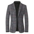 New Spring Autumn Men Plaid Blazers Jackets Male Korean Design Slim Suits Coats Business Casual Slim Fit Blazers Men's Clothing