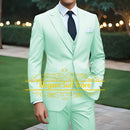 2025 Fashion Suit Sets For Men Evening Dinner Slim Fit Blazer Pants 3 Pieces Elegant Male Formal Outfits