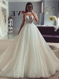 LORIE Long Sleeve Wedding Dresses A Line Sweatheart Neck Bridal Dress Appliqued Lace Wedding Gowns 2023 Customized
