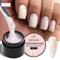 MEET ACROSS 8ml Aurora Extension Nail Gel Polish Glitter Sparkling Nail Art Semi Permanent Building Gel For Nails Manicure
