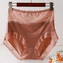 Plus Size Satin Panties Women's New Sexy High Quality Satin Transparent Mesh Women Underwear No Trace Big Briefs Large Sizes