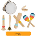 Toddlers Montessori Musical Instruments Set Wooden Percussion Instruments Toys Kids Preschool Educational Birthday Gifts