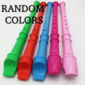 8 Holes Plastic Flute G Key Colourful Woodwind Instrument Random Color For Beginner Music Lesson Children Toy With Clean Stick