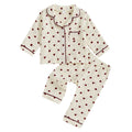 MISOWMNJOY Soft Cotton Kids Girls Boys Pajama Sets Valentine's Day Children Sleepwear Heart Long Sleeves Shirt Pants Loungewear