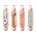 1PC Wooden Baby Rattles Toy Rotating Animal Shaped Matching Blocks Toy Baby Exercise Coordination Puzzle Montessori Toy Kid Gift
