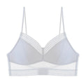Backless Strapless Bra Push Up Plus Size Women Bralette Wire Free Sexy Lace Thin Dots Mesh Lingerie Worldcup Low Back Underwear
