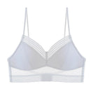 Backless Strapless Bra Push Up Plus Size Women Bralette Wire Free Sexy Lace Thin Dots Mesh Lingerie Worldcup Low Back Underwear