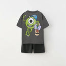 2025 Summer Kids Sets Disney Stitch Printed Tops Tee Shirts For Boys Casual Pullover Clothes Casual Two Piece Suit Child Sets