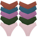 WHPC 10PCS/Set Women's Panties Seamless Fashion V-Cut Underwear Sexy Lingerie Comfort Sports Briefs Breathable Female Underpants