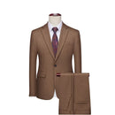 Asian Size Slim Men's Suit Two Piece, Asian Size Jacket and Trousers, Black, Pink, Coffee Colors Available, Blazer with Pants