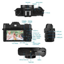 4K Digital Camera For Photography and Video Auto focus Anti-Shake 48MP Compact Vlogging Camera 3' '180°Flip Screen with Flash