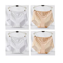 4pcs Sexy Lace Panties Women's Underpants Large Size Mid-Rise Waist Briefs Breathable Lift buttocks Female Underwear