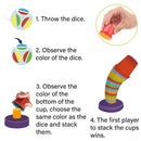 Color Stacking Matching Game - A Family Board Game for Gatherings | Suitable for Kids, Teens, and Adults Ages 6+ | 2-Player Fun, Perfect Party Gift