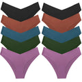 WHPC 10PCS/Set Women's Panties Seamless Fashion V-Cut Underwear Sexy Lingerie Comfort Sports Briefs Breathable Female Underpants