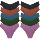 WHPC 10PCS/Set Women's Panties Seamless Fashion V-Cut Underwear Sexy Lingerie Comfort Sports Briefs Breathable Female Underpants
