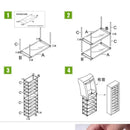 Non-woven dormitory door simple cabinet simple shoe rack multi-layer space saving and economical home dustproof box cabinet