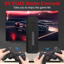 جهاز ألعاب فيديو كلاسيكي لاسلكي X2 Plus 4K GD10 Pro TV 50 محاكي لـ PS1/N64/DC سعة 64 جيجابايت Gif Game Stick جديد 3D HD 2.4G